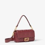 FENDI Baguette® Burgundy leather bag - Image 5